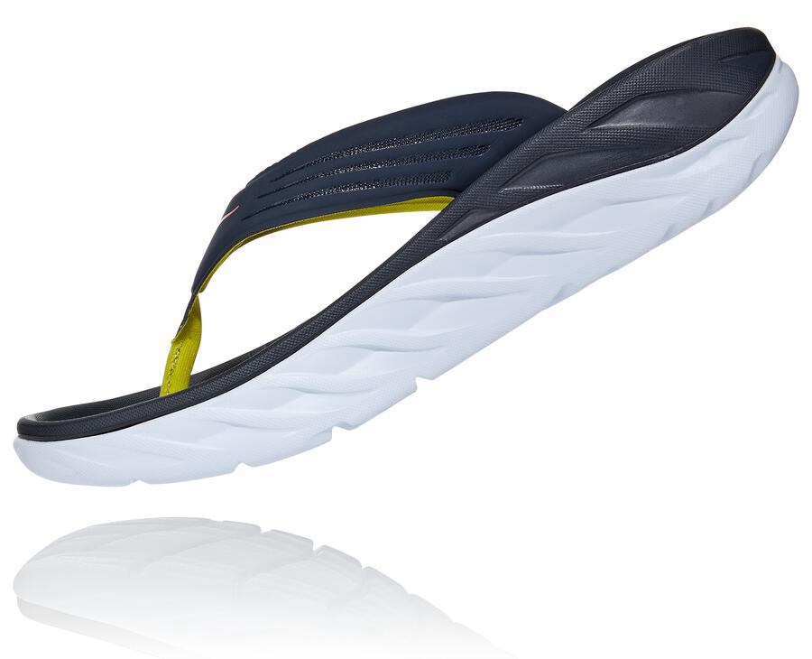 Sandals Mens - Hoka One One ORA Recovery Flip - Navy/White - FIVYNUG-41